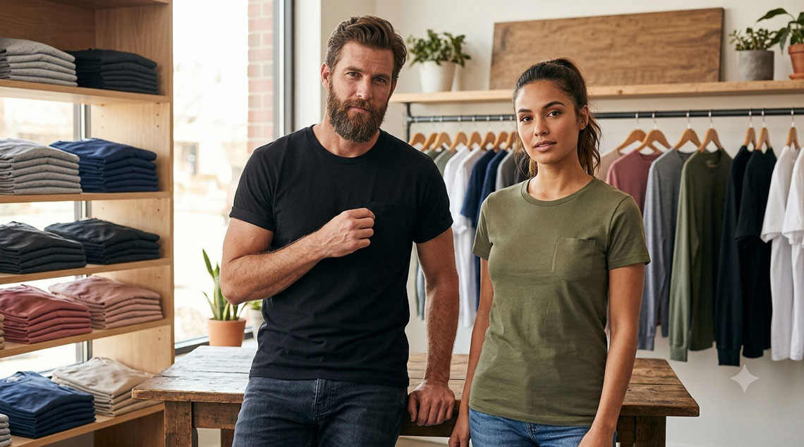 Custom Pocket Tees for Men and Women