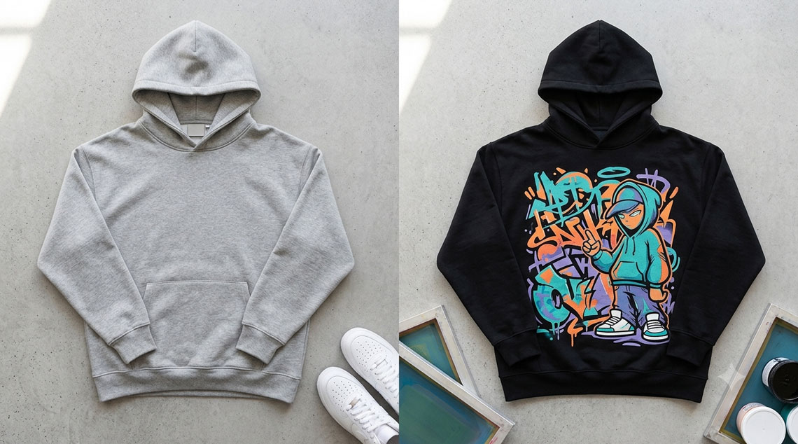 Streetwear Hoodie Guide: Blank vs Graphic Hoodies - Which is Best for Your Brand?