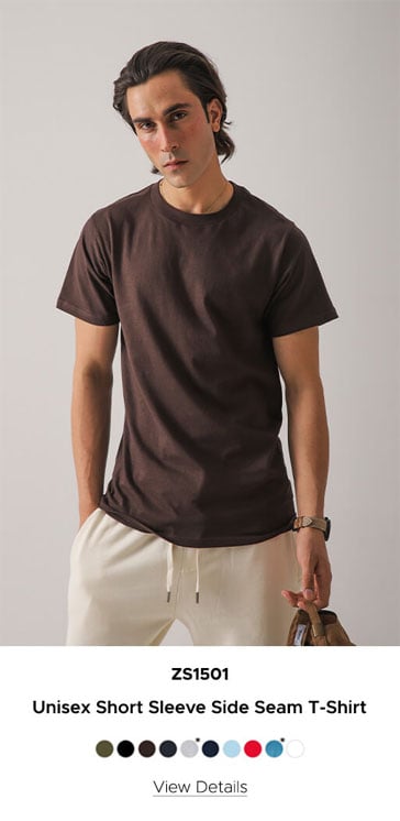 ZS1501 - Unisex Short Sleeve Side Seam T-Shirt
