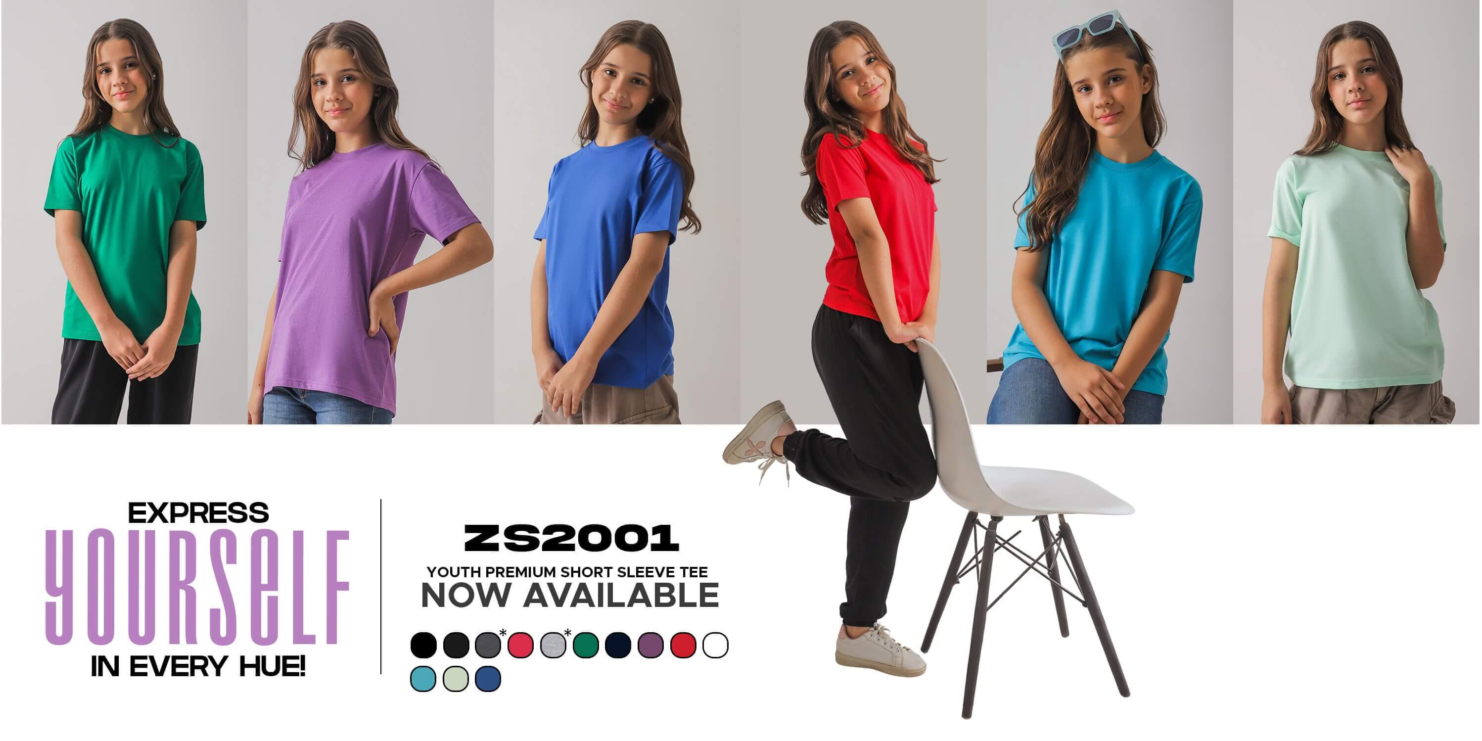 ZS2001 - Youth Premium Short Sleeve Tee