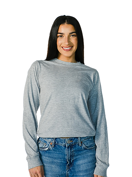 Premium Heather Long Sleeve Crew Neck Tee