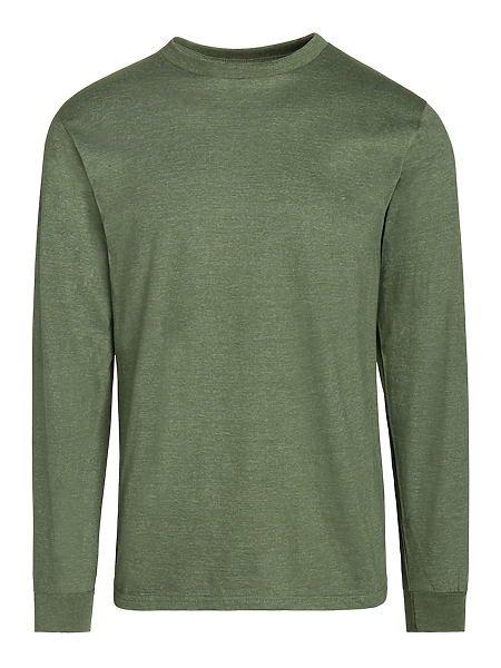 Premium Heather Long Sleeve Crew Neck Tee